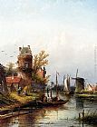 Jan Jacob Coenraad Spohler Vue De Buiksloot Pres D'Amsterdam painting